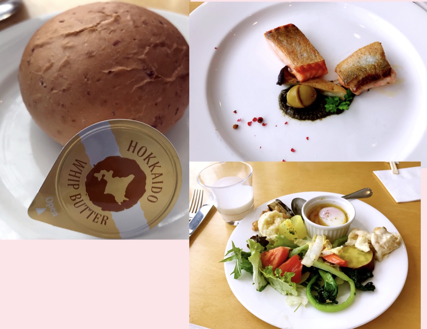 Hokkaido Takahashi Dairy PRATIVO set: bread, main dish, and veggie salad buffet